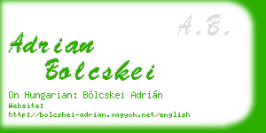 adrian bolcskei business card